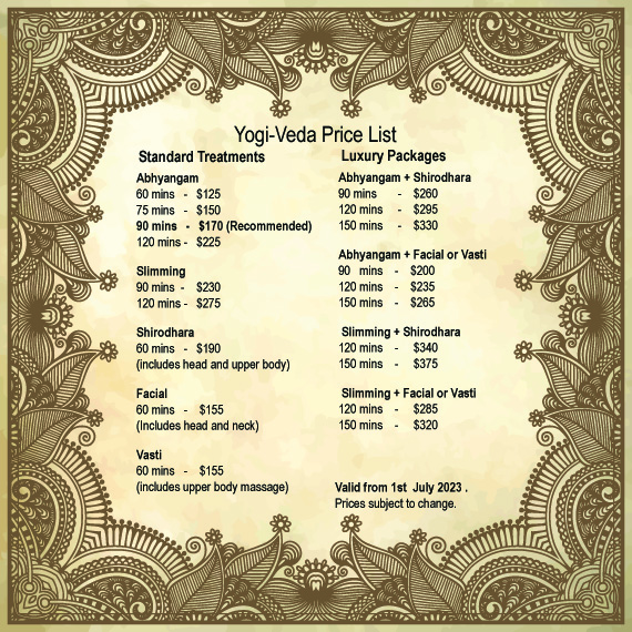 Veda Price List Veda Price List